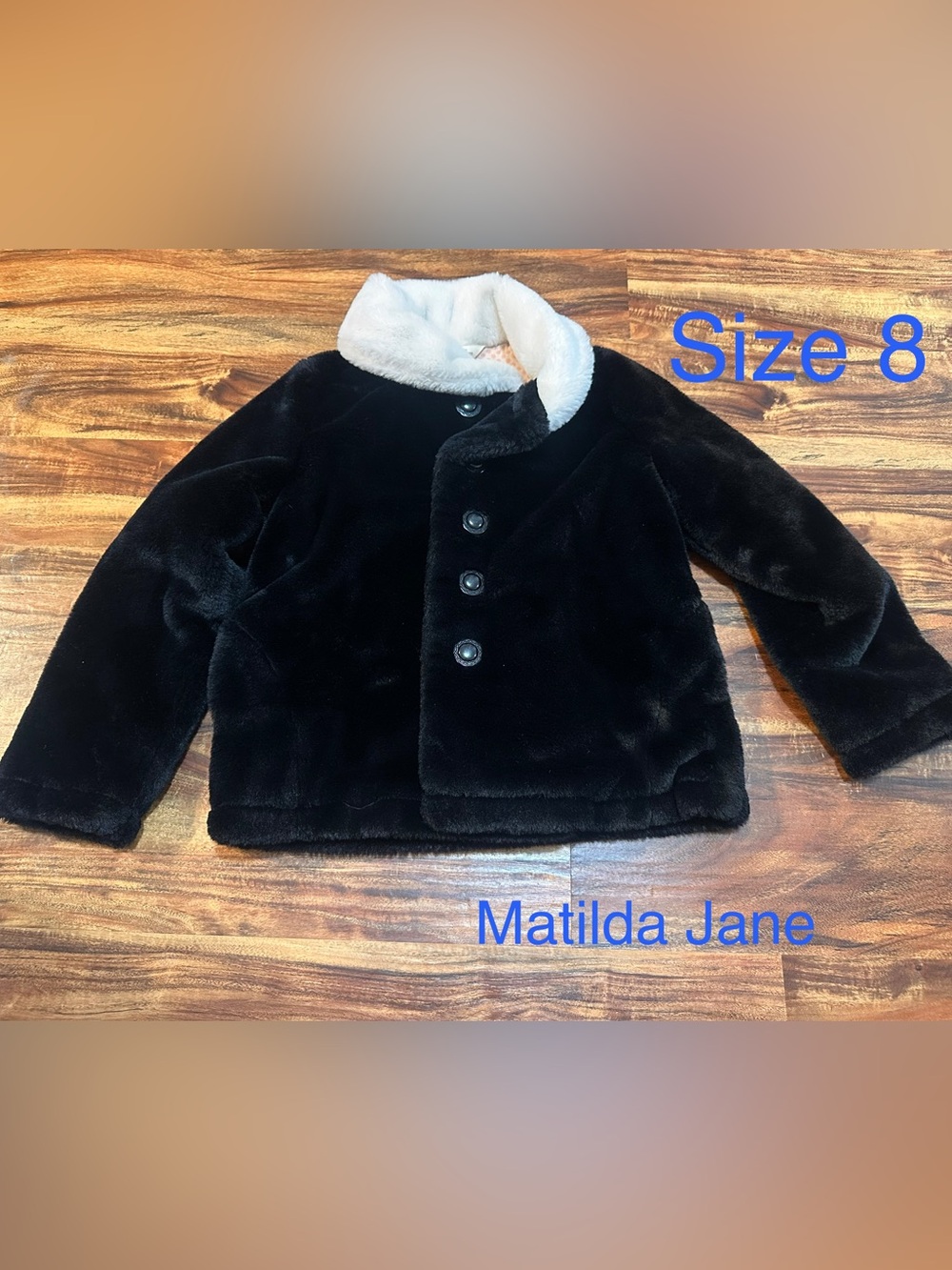 Matilda Jane Black Faux Fur Jacket